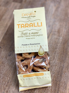Taralli patate e rosmarino - Potatoes and rosemary taralli 240gr.- Danieli
