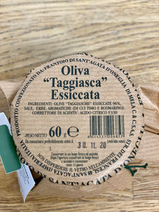 Olive Taggiasche essiccate 60gr. - Franotio Sant'Agata d'Oneglia